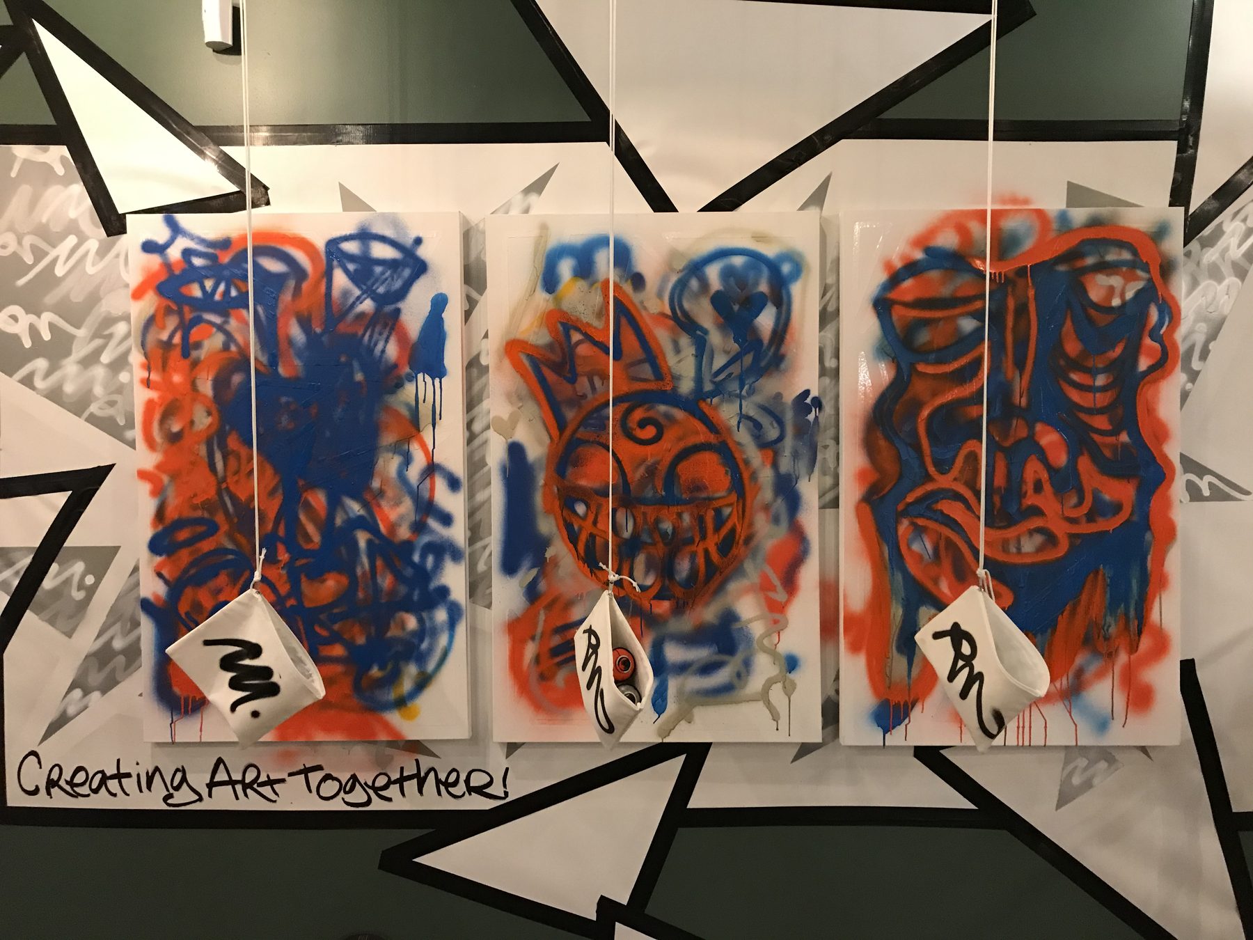The canvas moments before the reveal